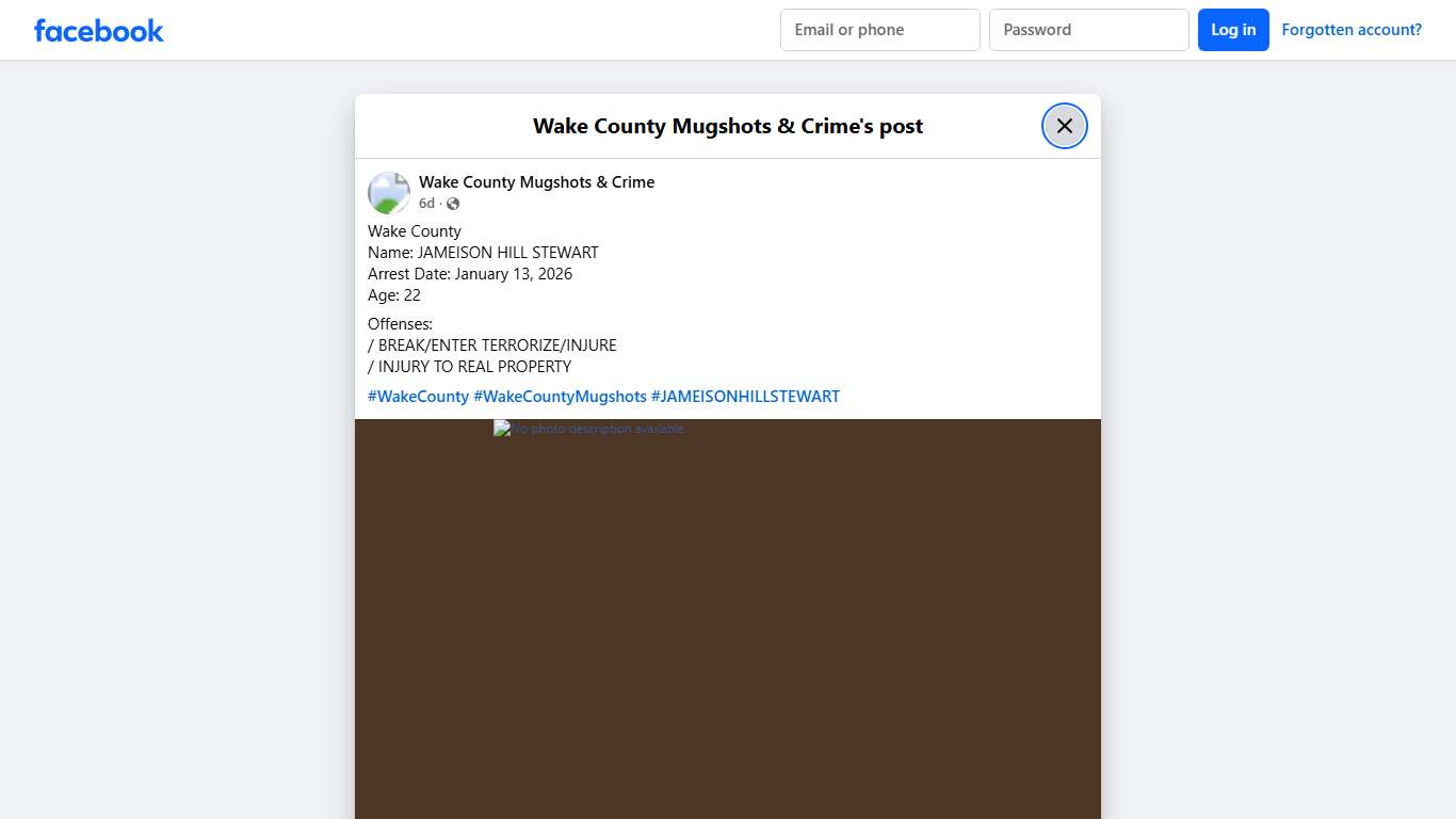 Wake County Name:... - Wake County Mugshots & Crime | Facebook